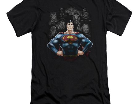 SUPERMAN : VILLAINS PREMIUM CANVAS ADULT SLIM FIT T-SHIRT 30\1 BLACK XL Cheap