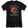 SUPERMAN : SAY NO TO KRYPTONITE PREMIUM CANVAS ADULT SLIM FIT T-SHIRT 30\1 BLACK XL For Sale