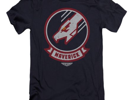 TOP GUN : MAVERICK : MAVERICK CALL SIGN  PREMIUM CANVAS ADULT SLIM FIT T-SHIRT 30\1 Navy 2X Online Sale