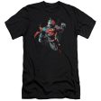 SUPERMAN : UP IN THE SKY PREMIUM CANVAS ADULT SLIM FIT T-SHIRT 30\1 BLACK 2X Online Sale