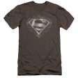 SUPERMAN : TRIBAL STEEL LOGO PREMIUM CANVAS ADULT SLIM FIT T-SHIRT 30\1 CHARCOAL 2X For Discount