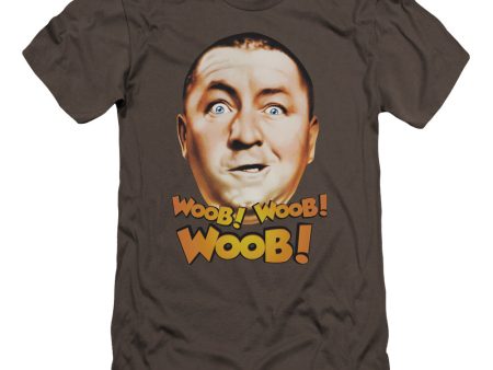 THREE STOOGES : WOOB WOOB WOOB PREMIUM CANVAS ADULT SLIM FIT T-SHIRT 30\1 CHARCOAL 2X Discount