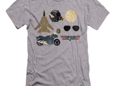 TOP GUN : ITEMS PREMIUM CANVAS ADULT SLIM FIT T-SHIRT 30\1 ATHLETIC HEATHER SM Sale