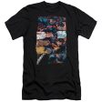 SUPERMAN : TORN COLLAGE PREMIUM CANVAS ADULT SLIM FIT T-SHIRT 30\1 BLACK 2X Hot on Sale