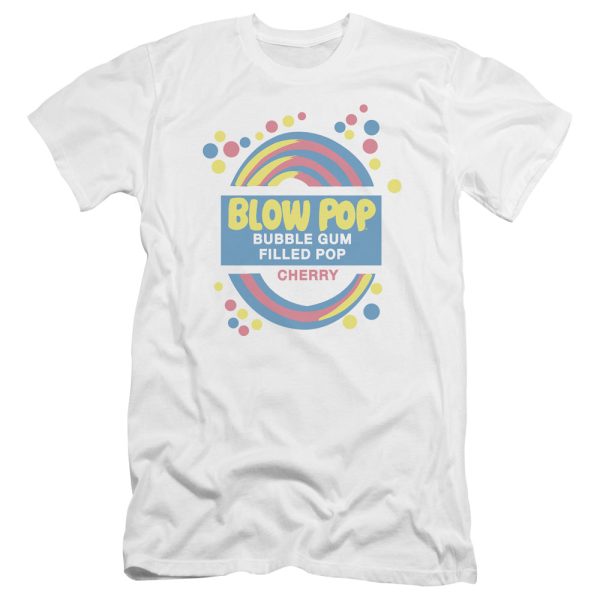 TOOTSIE ROLL : BLOW POP LABEL PREMIUM CANVAS ADULT SLIM FIT T-SHIRT 30\1 WHITE LG Supply