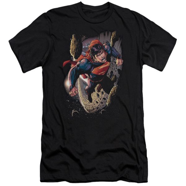 SUPERMAN : ORBIT PREMIUM CANVAS ADULT SLIM FIT T-SHIRT 30\1 BLACK 2X Online Sale