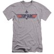 TOP GUN : LOGO GREY PREMIUM CANVAS ADULT SLIM FIT T-SHIRT 30\1 Athletic Heather SM Online