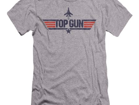 TOP GUN : LOGO GREY PREMIUM CANVAS ADULT SLIM FIT T-SHIRT 30\1 Athletic Heather SM Online