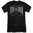 SUPERNATURAL : DEAN MUG SHOT  PREMIUM CANVAS ADULT SLIM FIT T-SHIRT 30\1 Black SM Hot on Sale