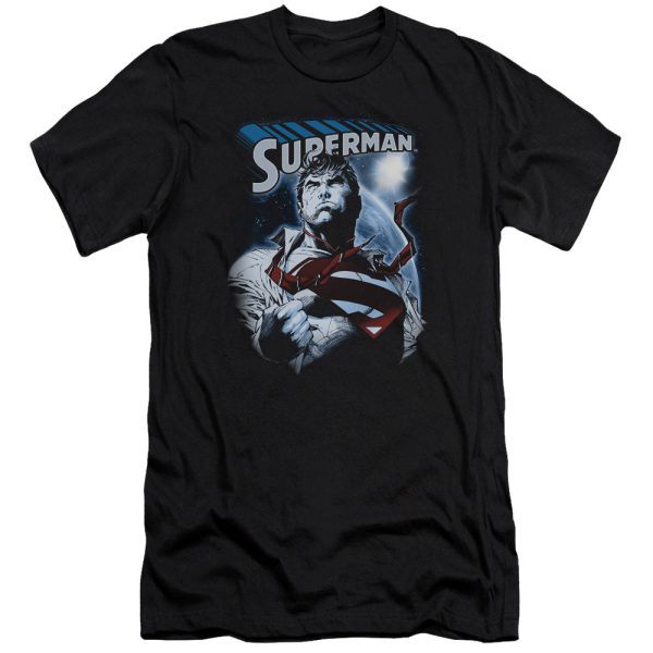 SUPERMAN : PROTECT EARTH PREMIUM CANVAS ADULT SLIM FIT T-SHIRT 30\1 BLACK XL Sale