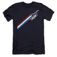 TOP GUN : STRIPES  PREMIUM CANVAS ADULT SLIM FIT T-SHIRT 30\1 Navy SM Discount