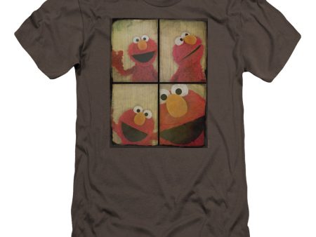 SESAME STREET : PHOTO BOOTH ELMO PREMIUM CANVAS ADULT SLIM FIT T-SHIRT 30\1 CHARCOAL MD For Cheap