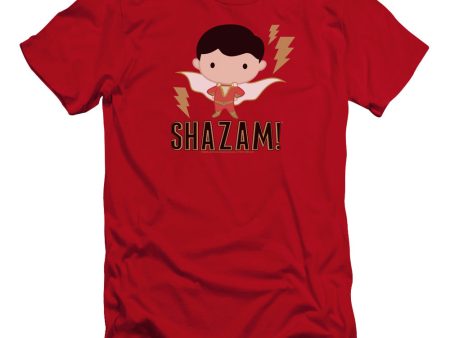 SHAZAM MOVIE : SHAZAM CHIBI PREMIUM CANVAS ADULT SLIM FIT T-SHIRT 30\1 Red LG Fashion