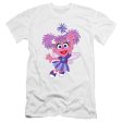 SESAME STREET : FURRY FRIENDS FOREVER! ABBY CADABBY  PREMIUM CANVAS ADULT SLIM FIT T-SHIRT 30\1 White MD For Cheap