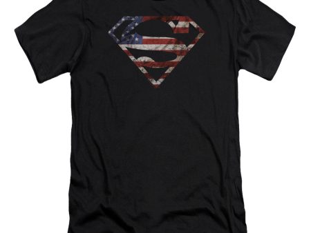 SUPERMAN : SUPER PATRIOT PREMIUM CANVAS ADULT SLIM FIT T-SHIRT 30\1 BLACK XL For Cheap