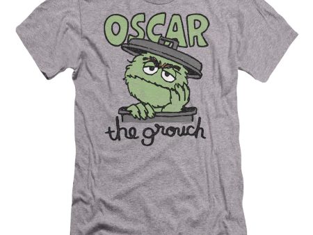 SESAME STREET : CANNED GROUCH PREMIUM CANVAS ADULT SLIM FIT T-SHIRT 30\1 ATHLETIC HEATHER XL Online Hot Sale