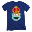 SESAME STREET : CHRISTMAS NUTCRACKER ROSITA  PREMIUM CANVAS ADULT SLIM FIT T-SHIRT 30\1 Royal Blue MD For Cheap