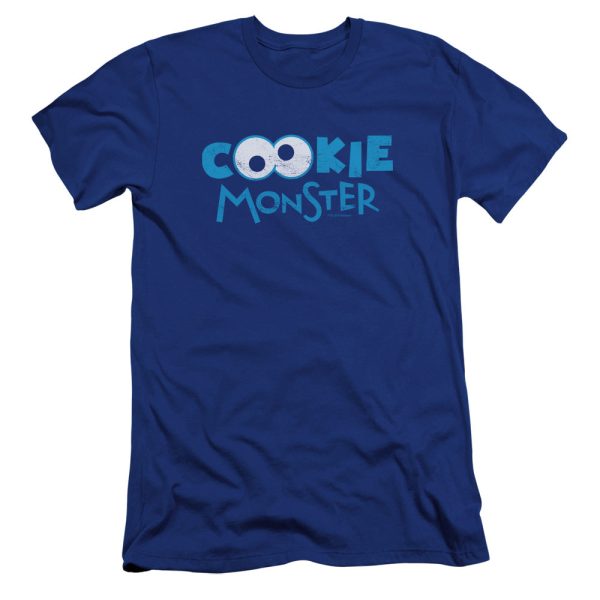 SESAME STREET : COOKIE EYES PREMIUM CANVAS ADULT SLIM FIT T-SHIRT 30\1 ROYAL BLUE SM Online Sale