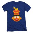 SESAME STREET : CHRISTMAS NUTCRACKER ERNIE  PREMIUM CANVAS ADULT SLIM FIT T-SHIRT 30\1 Royal Blue 2X Discount