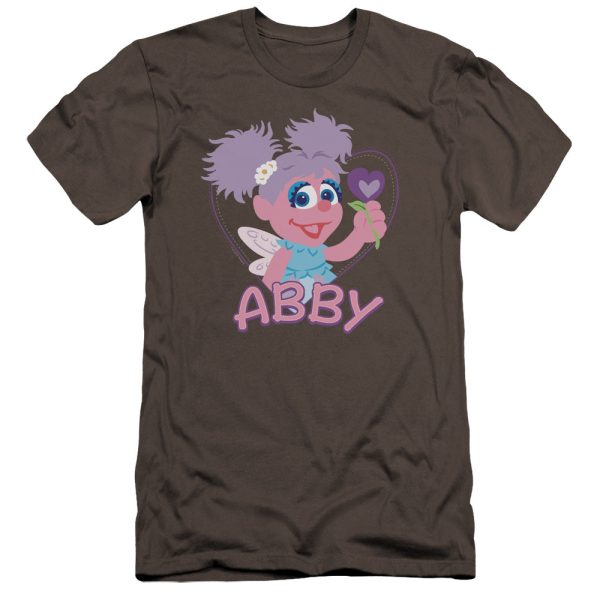 SESAME STREET : FLAT ABBY PREMIUM CANVAS ADULT SLIM FIT T-SHIRT 30\1 CHARCOAL MD Cheap