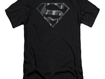 SUPERMAN : MECH SHIELD PREMIUM CANVAS ADULT SLIM FIT T-SHIRT 30\1 BLACK SM Fashion