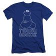 SESAME STREET : TOUGH COOKIE PREMIUM CANVAS ADULT SLIM FIT T-SHIRT 30\1 ROYAL BLUE LG Hot on Sale