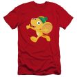 SESAME STREET : FURRY FRIEND, LITTLE MOUSE  PREMIUM CANVAS ADULT SLIM FIT T-SHIRT 30\1 Red 2X Sale