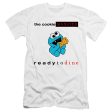 SESAME STREET : READY TO DINE PREMIUM CANVAS ADULT SLIM FIT T-SHIRT 30\1 White LG Online Hot Sale