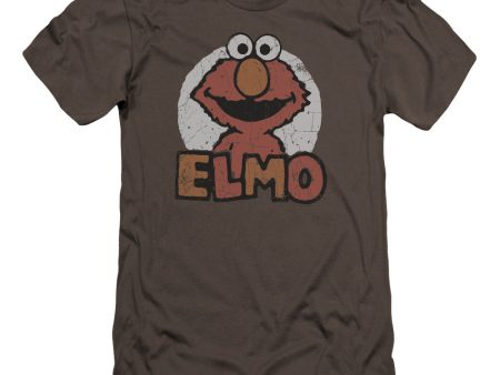 SESAME STREET : ELMO NAME PREMUIM CANVAS ADULT SLIM FIT T-SHIRT 30\1 Charcoal SM Online Hot Sale