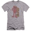 SESAME STREET : VINTAGE ELMO PREMIUM CANVAS ADULT SLIM FIT T-SHIRT 30\1 ATHLETIC HEATHER XL Sale