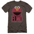 SESAME STREET : ELMO SMILE PREMIUM CANVAS ADULT SLIM FIT T-SHIRT 30\1 CHARCOAL MD Supply