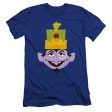 SESAME STREET : CHRISTMAS NUTCRACKER COUNT  PREMIUM CANVAS ADULT SLIM FIT T-SHIRT 30\1 Royal Blue XL For Cheap