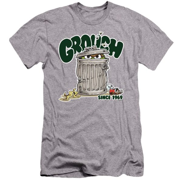 SESAME STREET : GROUCH PREMIUM CANVAS ADULT SLIM FIT T-SHIRT 30\1 Athletic Heather SM Online