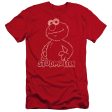 SESAME STREET : STUDMUFFIN PREMIUM CANVAS ADULT SLIM FIT T-SHIRT 30\1 RED 2X Sale