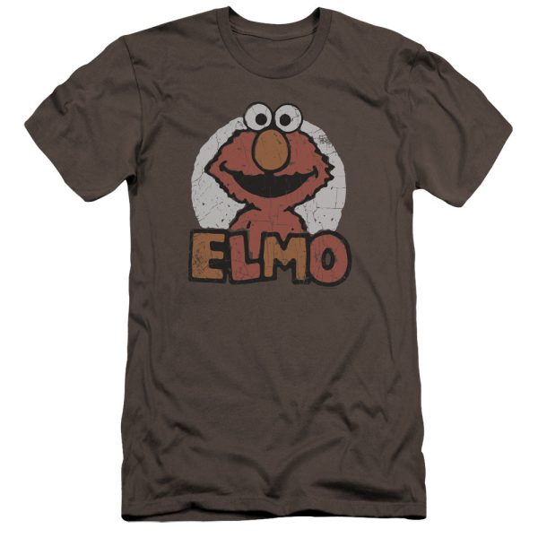 SESAME STREET : ELMO NAME PREMUIM CANVAS ADULT SLIM FIT T-SHIRT 30\1 Charcoal 2X For Sale