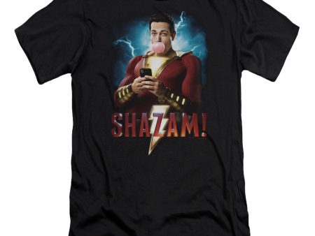 SHAZAM MOVIE : BLOWING UP PREMIUM CANVAS ADULT SLIM FIT T-SHIRT 30\1 Black SM Cheap