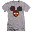 SESAME STREET : GABRIELLE FACE  PREMIUM CANVAS ADULT SLIM FIT T-SHIRT 30\1 Athletic Heather SM Discount