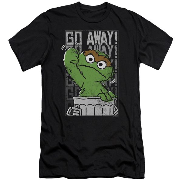 SESAME STREET : GO AWAY PREMIUM CANVAS ADULT SLIM FIT T-SHIRT 30\1 BLACK 2X Online Hot Sale