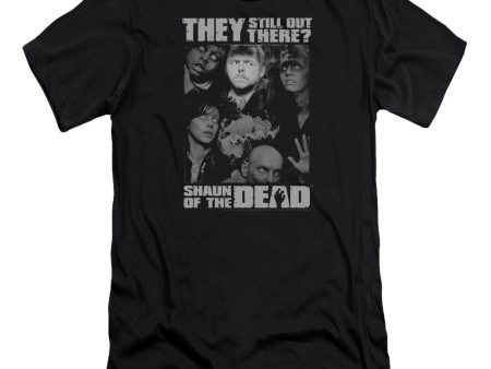 SHAUN OF THE DEAD : STILL OUT THERE PREMIUM CANVAS ADULT SLIM FIT T-SHIRT 30\1 BLACK XL Online now