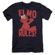 SESAME STREET : ELMO RULES PREMIUM CANVAS ADULT SLIM FIT T-SHIRT 30\1 NAVY MD Online