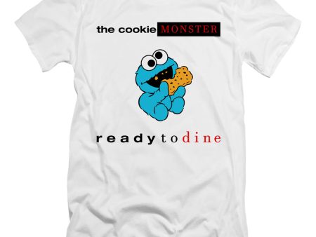 SESAME STREET : READY TO DINE PREMIUM CANVAS ADULT SLIM FIT T-SHIRT 30\1 White SM For Cheap