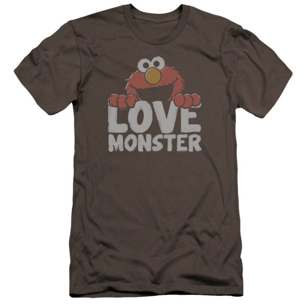 SESAME STREET : LOVE MONSTER PREMIUM CANVAS ADULT SLIM FIT T-SHIRT 30\1 CHARCOAL XL Online