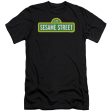 SESAME STREET : LOGO PREMIUM CANVAS ADULT SLIM FIT T-SHIRT 30\1 BLACK 2X For Cheap