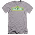 SESAME STREET : LOGO PREMIUM CANVAS ADULT SLIM FIT T-SHIRT 30\1 ATHLETIC HEATHER XL Discount