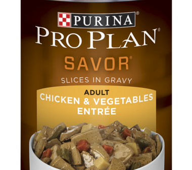 Purina Pro Plan SAVOR Adult Chicken & Vegetables Entrée Slices In Gravy Wet Dog Food Fashion