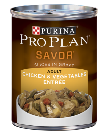 Purina Pro Plan SAVOR Adult Chicken & Vegetables Entrée Slices In Gravy Wet Dog Food Fashion