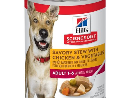 Hill s® Science Diet® Adult Savory Stew with Chicken & Vegetables Wet Dog Food Hot on Sale