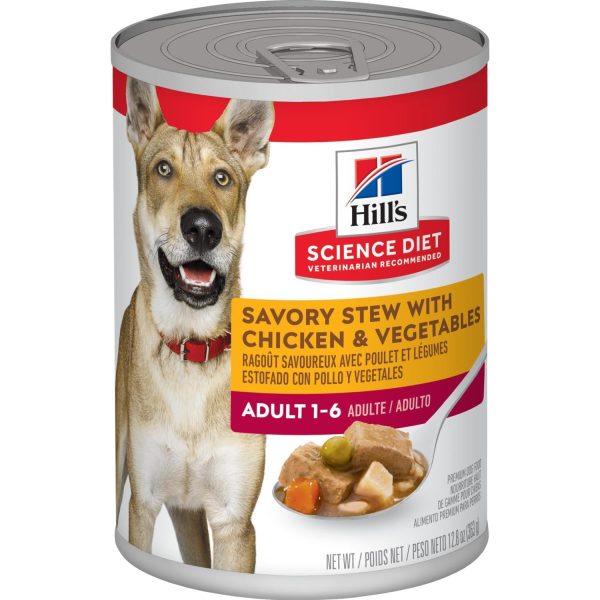 Hill s® Science Diet® Adult Savory Stew with Chicken & Vegetables Wet Dog Food Hot on Sale