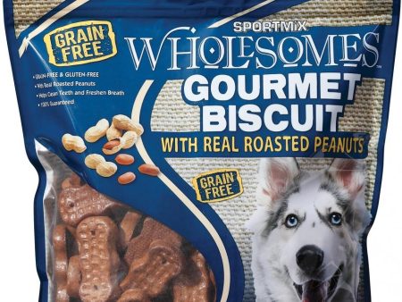 Wholesomes Gourmet Biscuits with Real Roasted Peanuts Grain Free Dog Treats on Sale