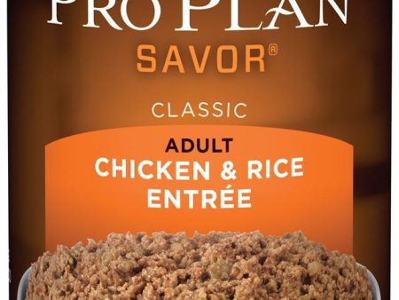 Purina Pro Plan Savor Chicken & Rice Entree Canned Adult Dog Food For Sale